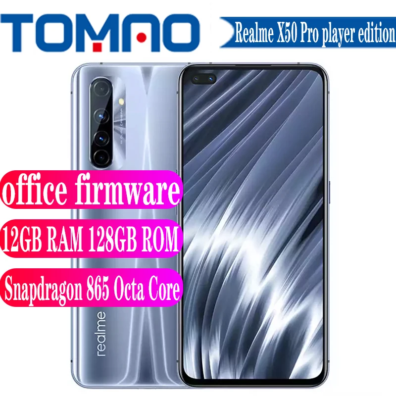 Смартфон Realme X50 Pro Восьмиядерный процессор Snapdragon 865 6 ГБ 8 12 Гб ОЗУ 128 ПЗУ 90 Гц 65 Вт