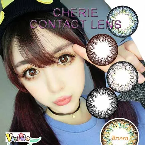 

4 tone Contact Lens for Eye Color 1 Year Use Women Men Soft Contact Lenses with Prescription lentes de contacto CHERIE