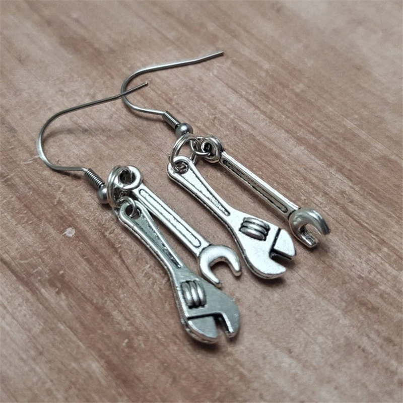Wrench Earrings, Monkey Wrench, Socket Wrench, Mechanic Tool Earrings