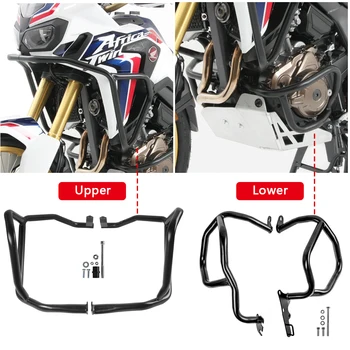 

Motorcycle Upper Lower Engine Guard Crash bar Protector for Honda CRF1000L Africa Twin 2016 2017 2018 2019 Accessories