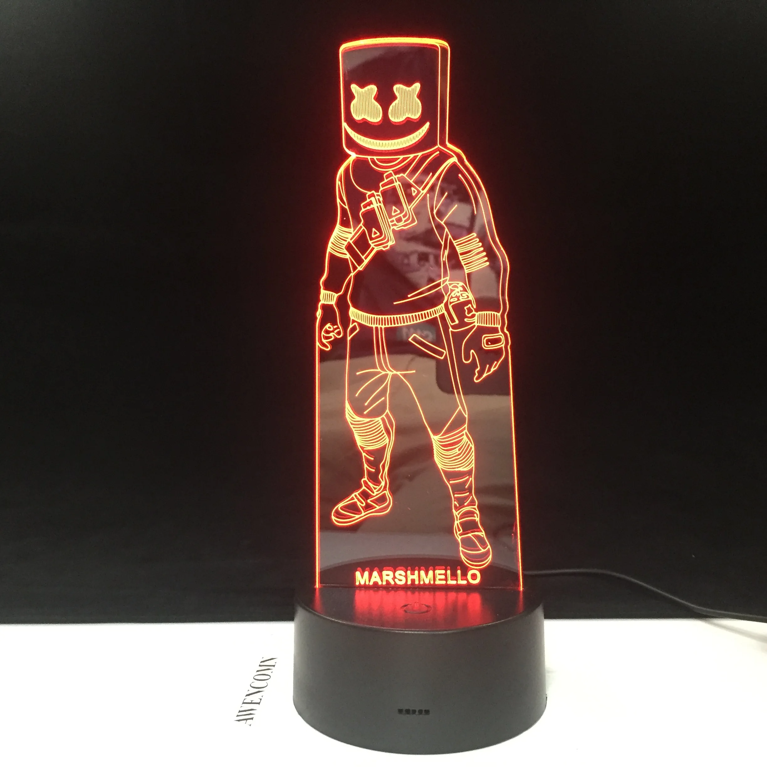 

Marshmello Chris Comstock Doctom Figure DJ Star 3D Led Novelty Night Light For Kid Home Decor Children Party Gift Dropshipping