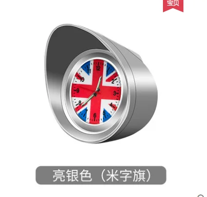 

Автомобильные часы MIN MI Silver Union Jack, цифровые электронные кварцевые часы, украшение автомобиля, принадлежности для ремонта автомобиля, аксесс...