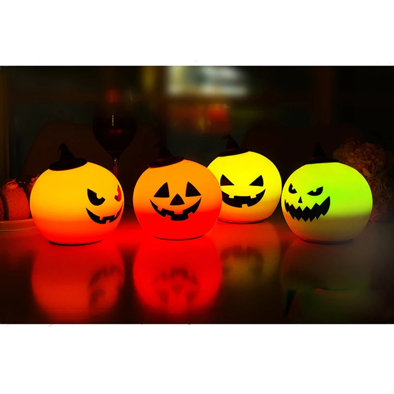 Halloween Night Light With Touch Switch Charging Light Christmas Holiday Party Decorative Table Pumpkin Lights Birthday Gifts