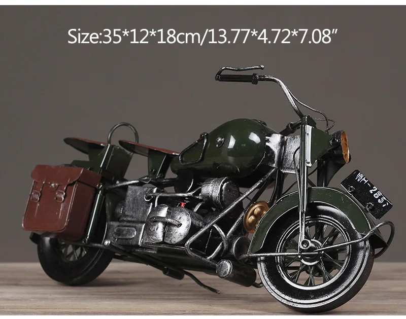 Strongwell мотоцикл железное искусство антикварное Ретро ручной работы ремесло Военная война мотоцикл железная модель офисное украшение для кофейни-бара