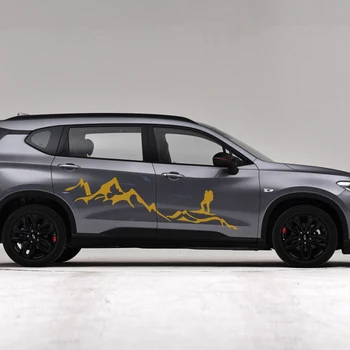 

2 Pcs Mountain Car Door Side SUV Graphics Vinyl Sticker Wraps for Chevrolet Equinocx Toyota Land Cruiser Prado Buick Accessories