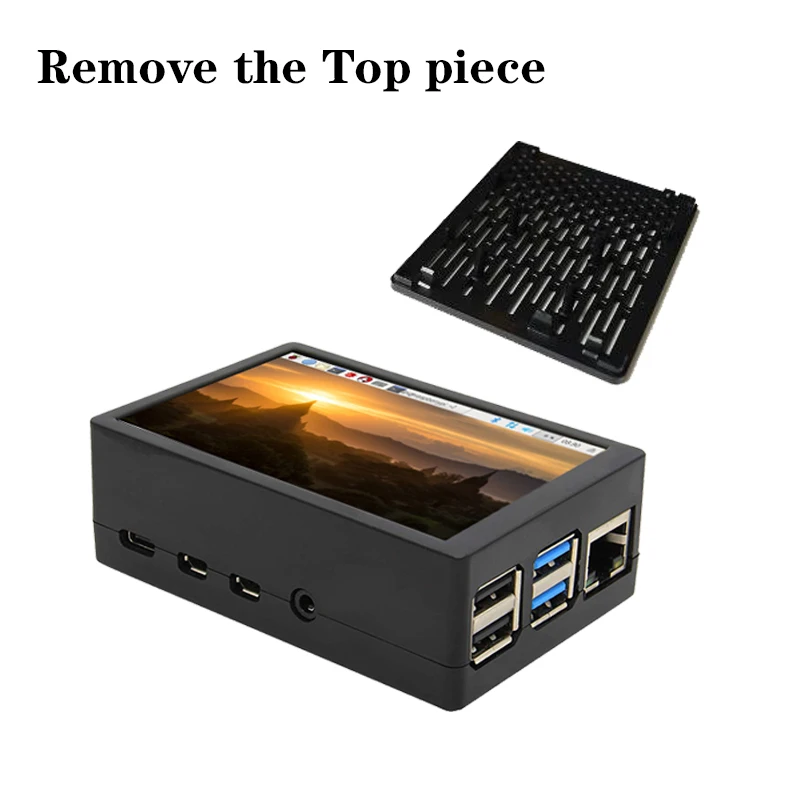  Original Raspberry Pi 4 Model B 2GB 4GB RAM with 3.5 inch TFT Touch Screen LCD Power Supply Heat Si