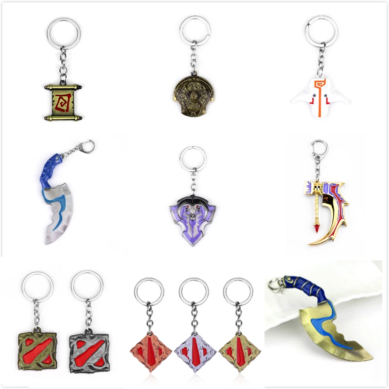 

17 Style Game Defense Of The Ancients Dota2 Pudge Inscribed Dragonclaw Hook Keychains Keyrings Dota 2 Weapon Key Chains