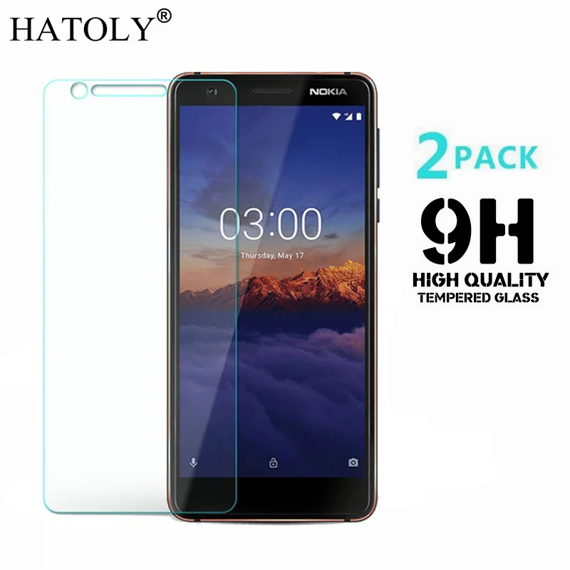 Закаленное стекло HATOLY для Nokia 3 1 2 шт. ультратонкая Защита экрана пленка 2018 TA 1063