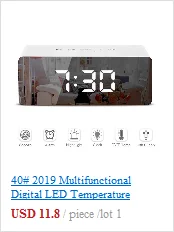 СВЕТОДИОДНЫЙ цифровой ЖК-будильник, термометр с календарем и голубой подсветкой, настольные часы, Многофункциональные цифровые часы