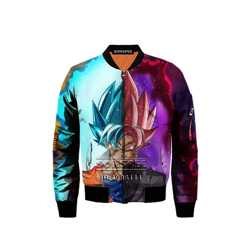 11 SONSPEE Dragon Ball Супер Saiyan Goku Vegeta 3D принт для мужчин и женщин Зимняя Толстая куртка-бомбер летная куртка с длинным рукавом Прямая поставка - Цвет: 11