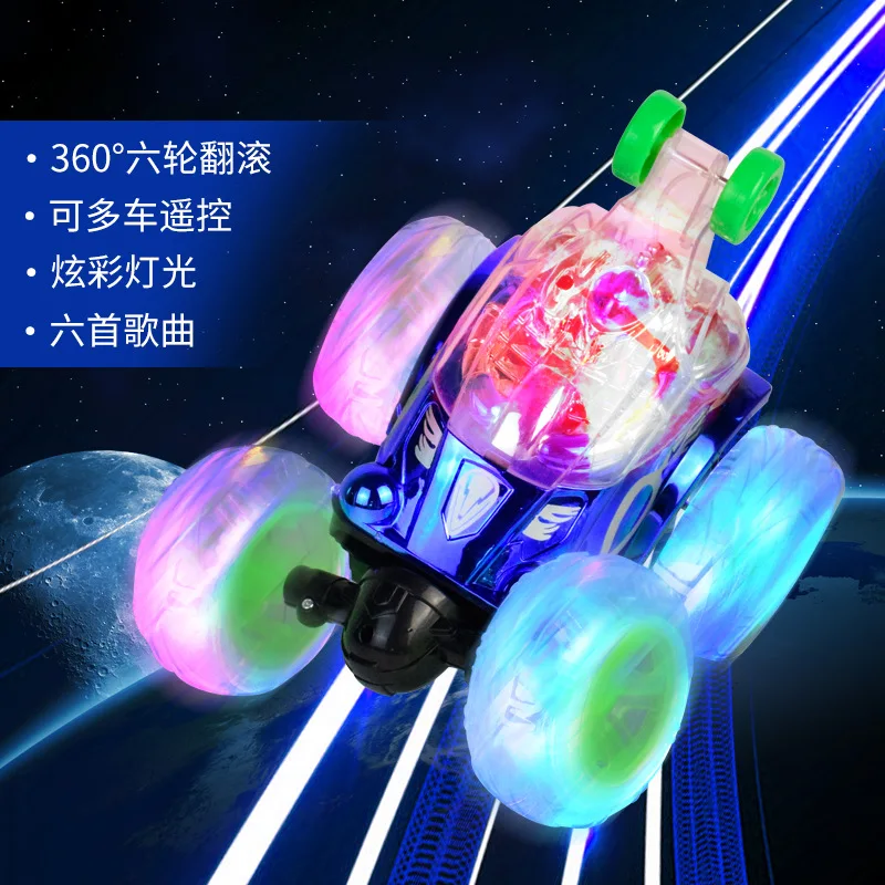 

Large Size Music Lights Stunt Dumpers Rechargeable Remote Control Car 360-Degree Roll Electric CHILDREN'S Toy Car Boy