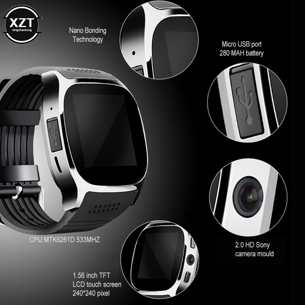  ȣȯ T8 Ʈ ġ ī޶  SIM TF ī    ȭ  Smartwatch   ̵ ȭ  