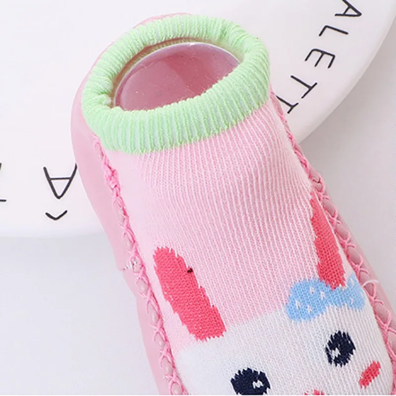 Носки для малышей; повседневные модные детские милые Носки с рисунком из мультфильма; детские Нескользящие хлопковые носки-Тапочки