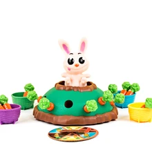Электрическая детская игрушка кролик электрическая головоломка настольная игра родитель-ребенок Интерактивная игрушка прыгающий Кролик морковь Игра настольная игрушка