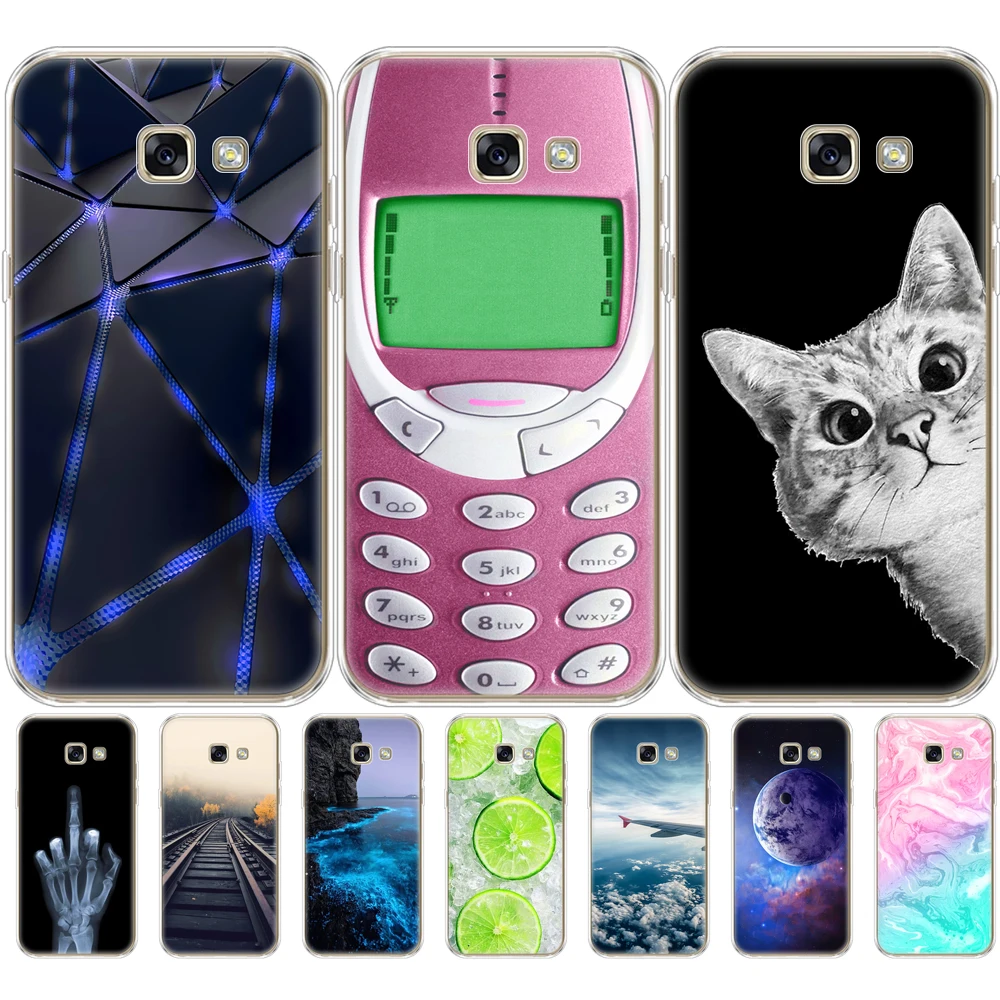 Чехол для Samsung A3 2017 защитный силиконовый чехол Galaxy A320 A320F мягкий ТПУ с рисунком |