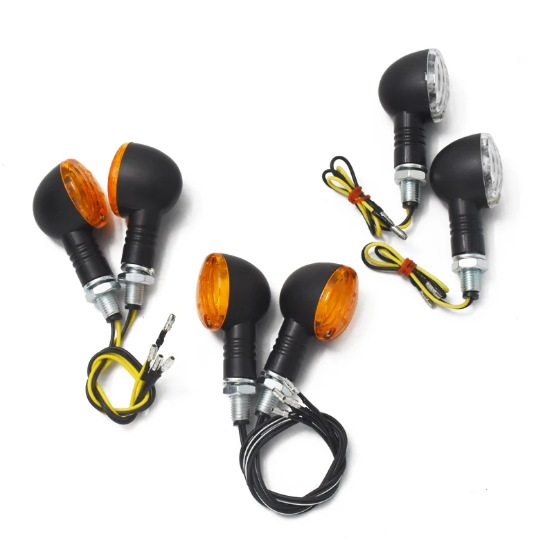 12V CE E-mark Cafe Racer Scrambler Waterproof Motorcycle Turn Signal Light Indicator for Harley SR400 CB400SS