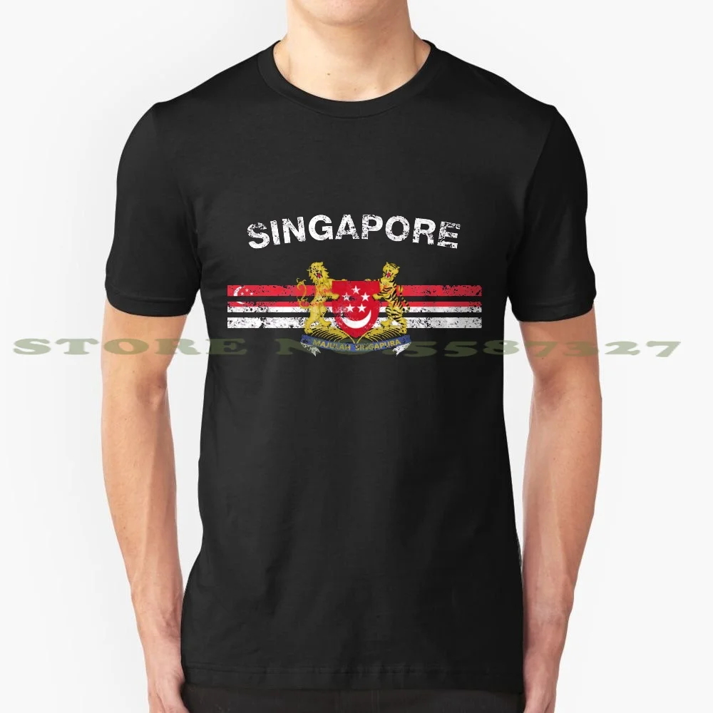 Singaporean Flag Shirt Singaporean Emblem & Singapore Flag Shirt