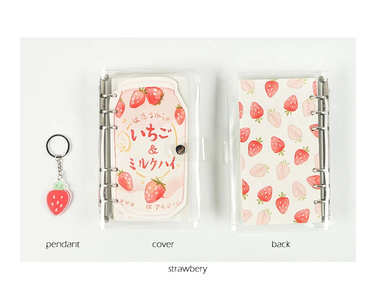strawberry Каваи персик клубника блокнот канцелярские принадлежности дневник ежедневник карманный блокнот планировщик еженедельная Книга Путешествия Школьные офисные принадлежности sl2204 - Цвет: strawberry