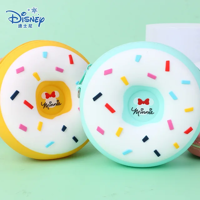 Disney Mickey Mouse Children Bag Cartoon Silicone Minnie Donald Duck Doughnut Wallet Baby Crossbody Bag Toys For Kids Girl Gift 3
