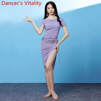 

Belly Dance Wear Women Practice Clothes Short Sleeve Dress Women Oriental Indian Dancing Performance Racing Training Costume