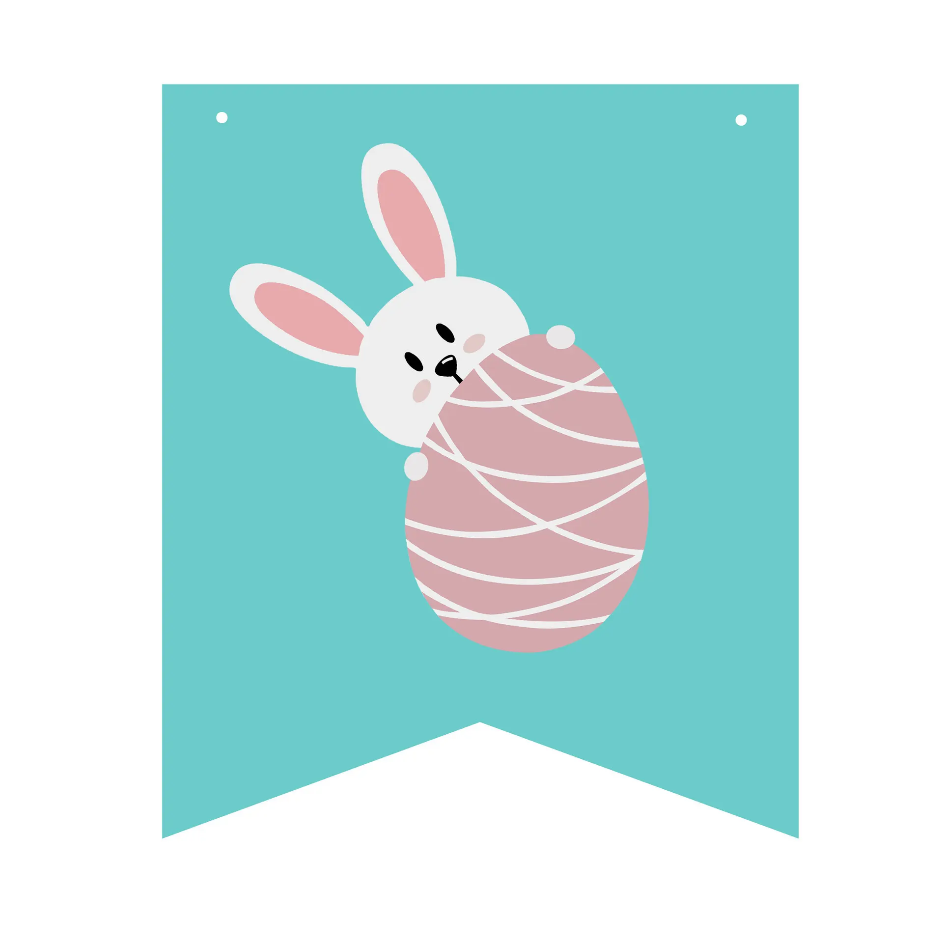 Нетканый материал Пасхальный мультфильм кролик праздник висячие флаг баннер день рождения Празднование вечерние настольные латте