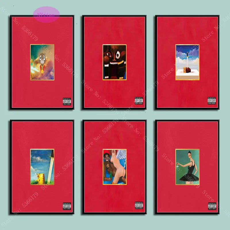Плакат NT1080 принты My Beautiful Dark Twisted Fantasy Kanye West Music настенная живопись Картина на
