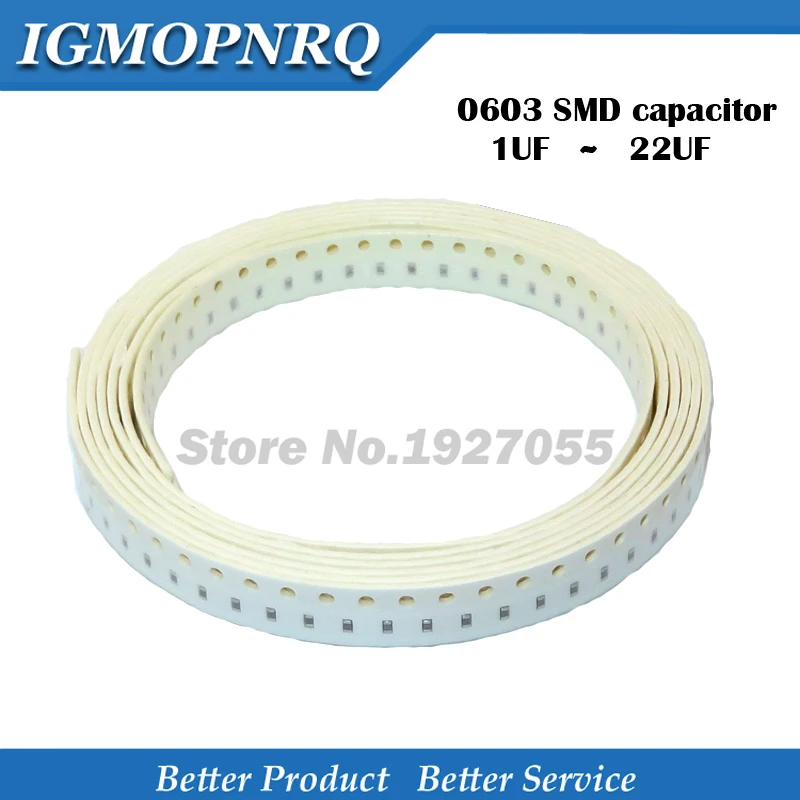 200 шт. Высокое качество 1 мкФ 2 4 7 10 Ф 22 X5R ошибка 10% 16 в 0603 225 SMD керамический
