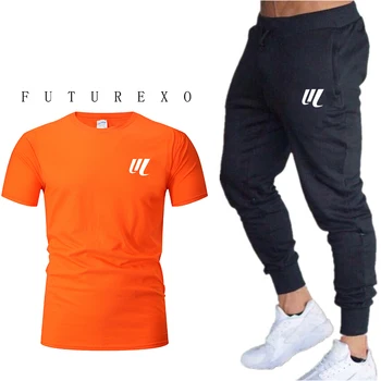 

2020 new style jogging pants men's short-sleeved sportswear football game fitness clothing 2 pieces / set of men's T-shirt sport