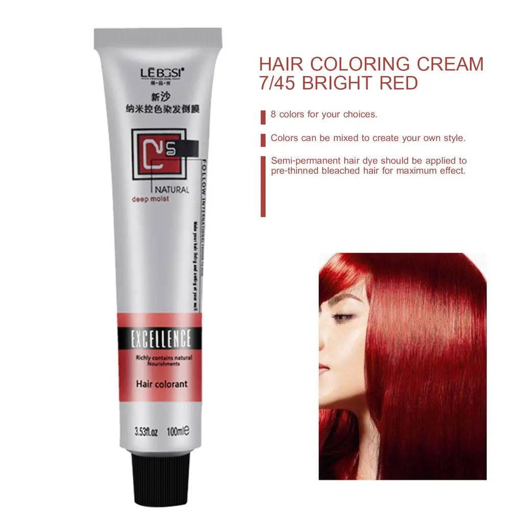 Hair Coloring Cream Single-Paste Cream Hair Salon With A Single Color Paste Cream Hair Dye Smell Small - Цвет: Brilliant red