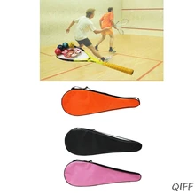 Легкая теннисная сумка с одной ракетой, мягкая сумка для переноски ракетки, регулируемая сумка на одно плечо