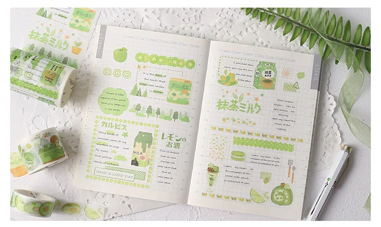Gastronome серия Kawaii цвет Васи маскирующая лента выпуск бумажные наклейки Скрапбукинг Канцелярские Декоративные ленты