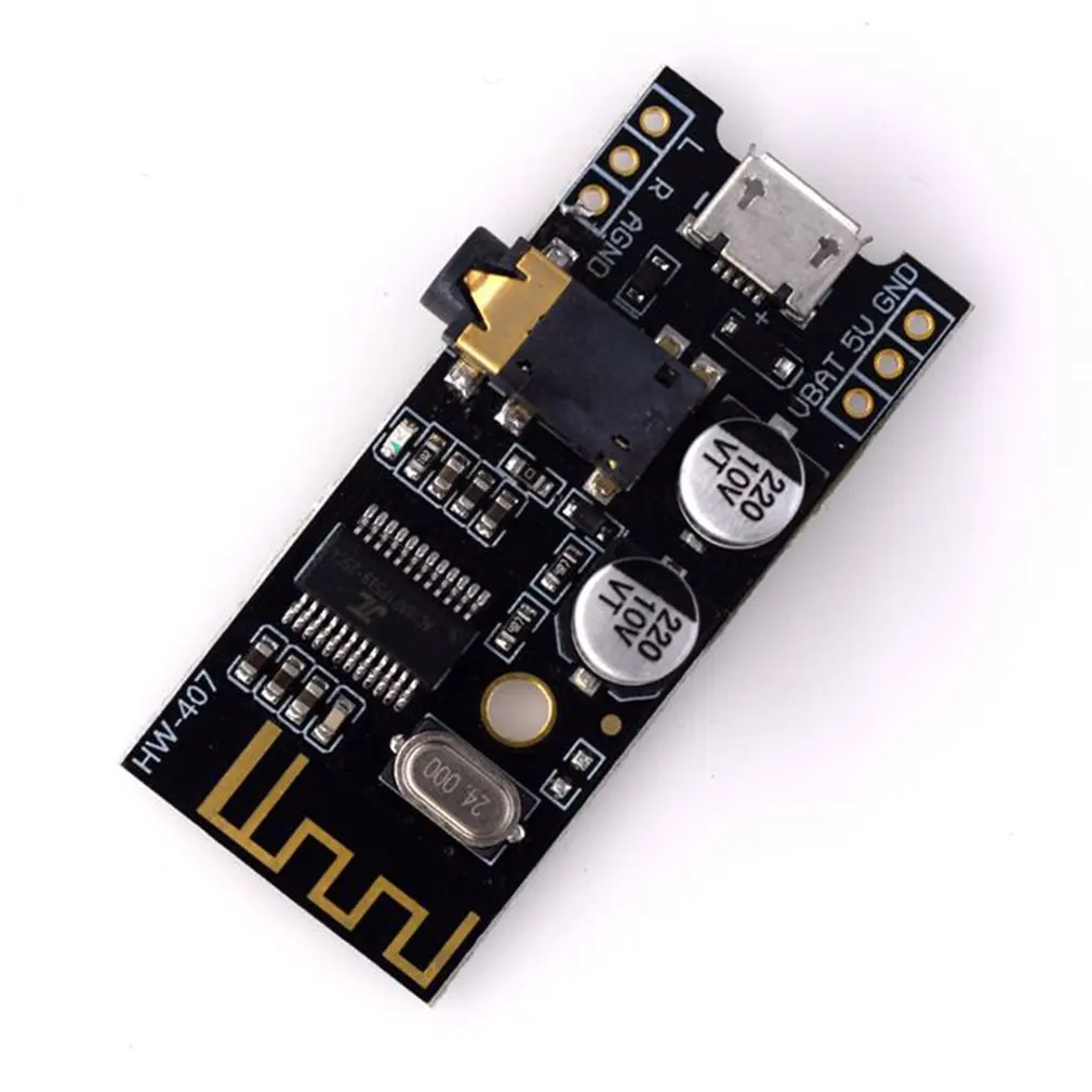 HW-407 Digital Audio Amplifier Board Wireless Audio Module 4.2 Stereo Lossless High Fidelity Hifi Diy Modification Black