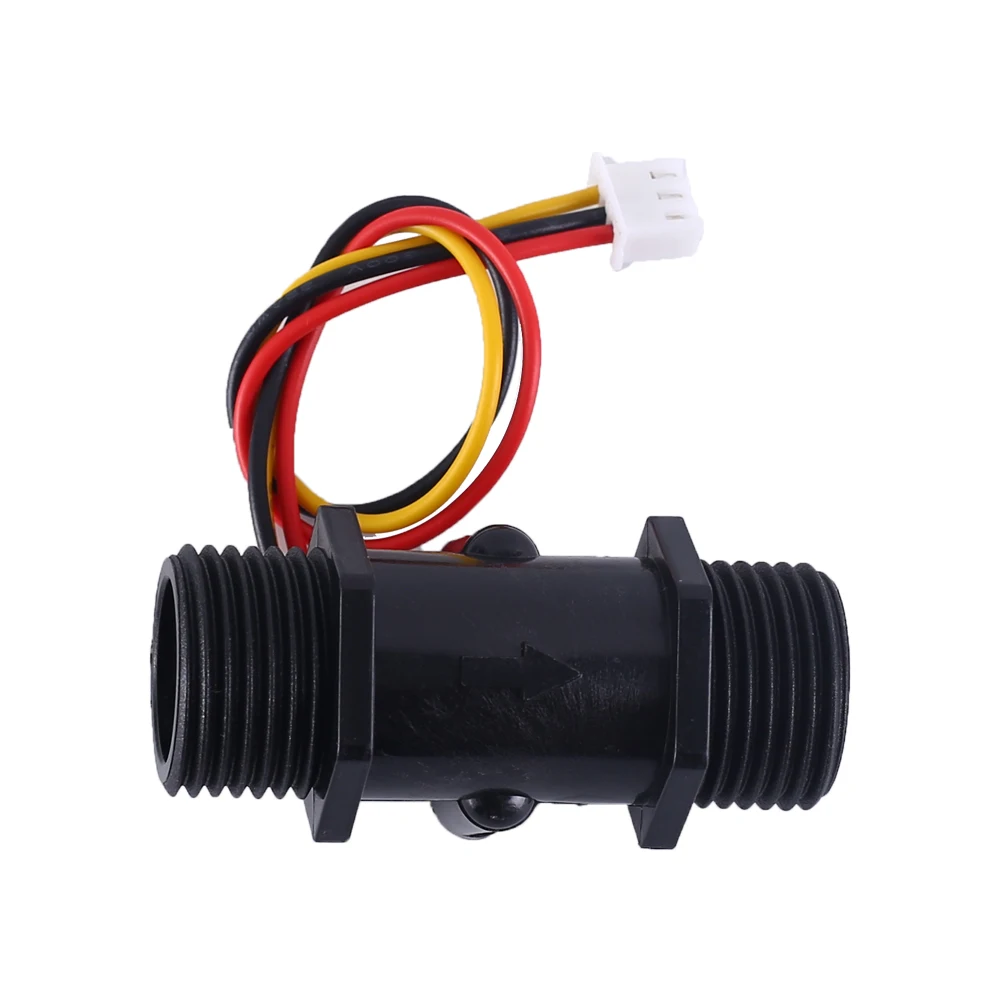 DN15 DC 5V 12V 1/2 дюйма G1/2 черный поток воды зал Сенсор реле расхода зал Сенсор счетчик 1.75MPa 30L/мин
