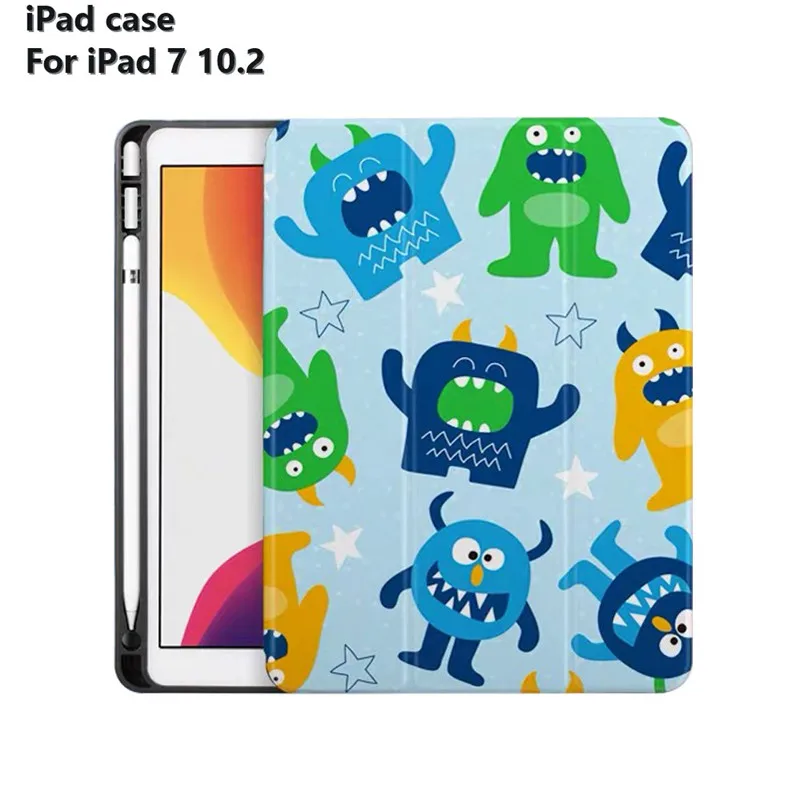 Новейший чехол для планшета для ipad 10,2 Чехол-книжка для Apple ipad 7 7 10," A2200 A2198 A2232 умный защитный чехол-подставка - Цвет: iPad 7 09