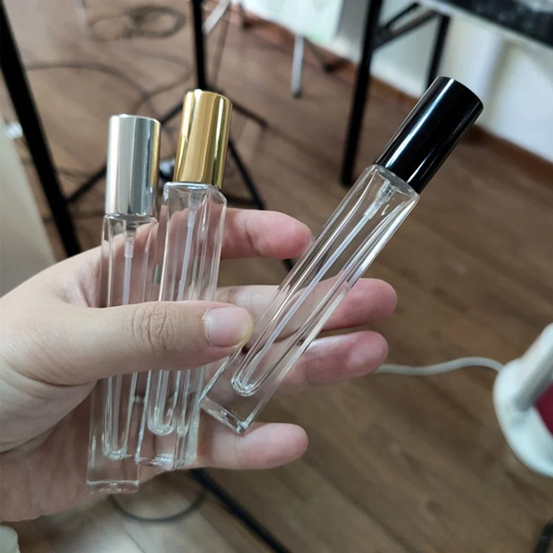 

1pcs 10ml Cosmetic Container Clear Glass Portable Perfume Refillable Bottle And Traveler Spray Atomizer Empty Perfume Bottle
