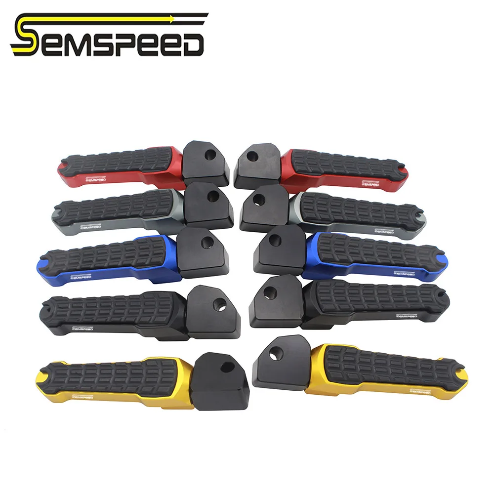 

SEMSPEED Rear Foot Pegs Pedal 2PCS Left Right Foot-rest Footrest for Honda CBR150 125 250 CB125 150 250 300 400 GROM MSX125 RC51