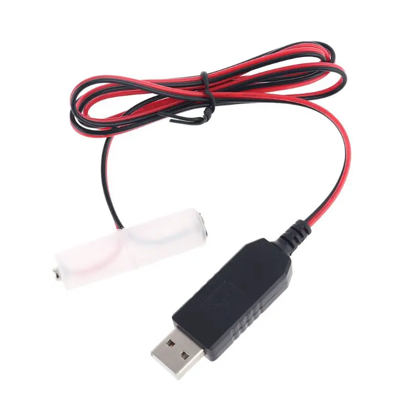 300 см LR6 AA батарея USB адаптер питания кабель заменяет 1 на 4 батареи|Аксессуары для