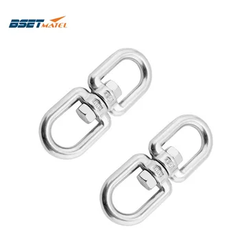 

2X 6mm Climing Accessory Stainless Steel Rotation Quick Hook Buckles Outdoor Rock Climbing Hiking Equipment Rotating Carabiner