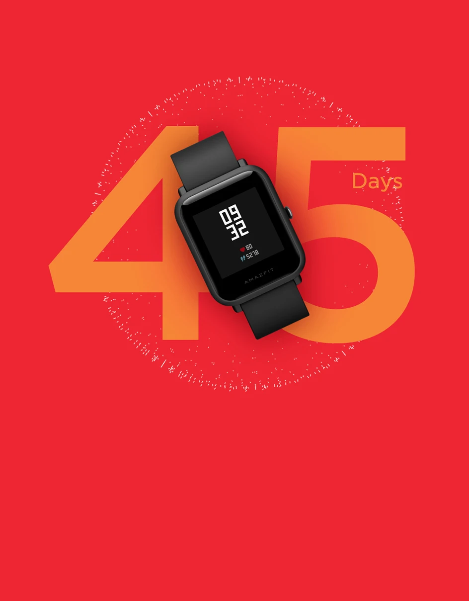 Новая глобальная версия Amazfit Bip Lite Смарт-часы 45 дней Срок службы батареи 3ATM в соответствии со стандартом водонепроницаемости Смарт-часы с Bluetooth для Xiaomi