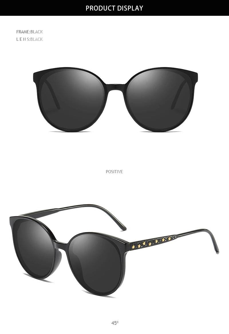 FUQIAN, Ретро стиль, кошачий глаз, женские солнцезащитные очки, поляризационные, фирменный дизайн, украшенные звездами, солнцезащитные очки, коричневые, затемненные, UV400