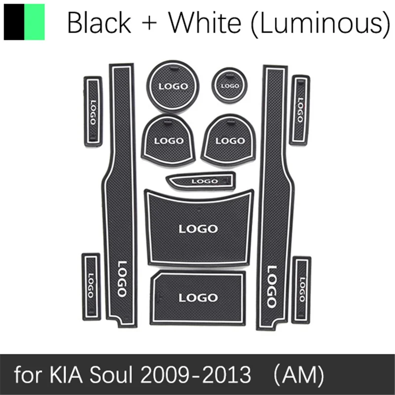 Автомобильный Гаджет коврик для Kia Soul 2009-2013 AM MK1 2010 2011 2012 аксессуары гелевая накладка резиновый слот для ворот коврик для чашек Tapis Voiture