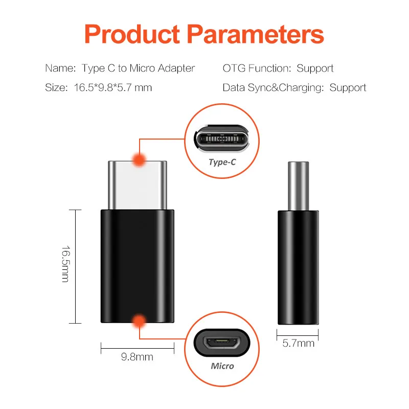 Мобильный телефон для зарядки, передачи данных OTG конвертер type-c к Micro USB адаптер для samsung S9 S8 huawei аксессуары для мобильных телефонов