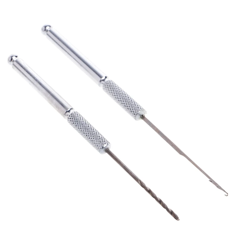 2Pc Carp Fishing Fish Bait Tool Set Making Rigs Drill Hook Crochet Needle Tackle Y4UB