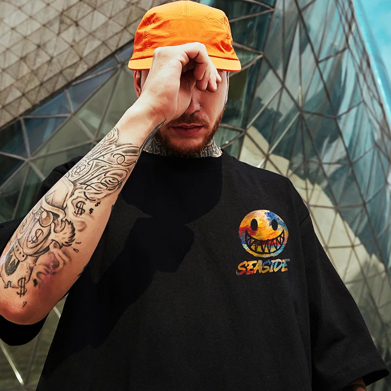 ZAZOMDE Harajuku Oversized T-shirt Men Summer Cool Unisex Tops Hip Hop Funny Print Tshirt Casual Cotton T Shirt Streetwear Loose