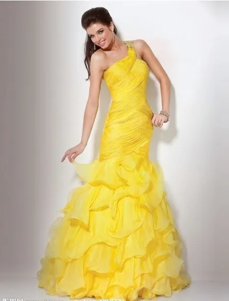 Дизайн vestido de festa Формальное Пышное сексуальное длинное желтое шифоновое Элегантное Вечерние платье для выпускного вечера платье подружки невесты