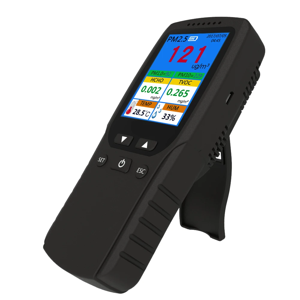 Dienmern 2020 portable Air Quality Detector TVOC Formaldehyde(HCHO) Monitor Tracks PM2.5 Haze Dust meter for car gas inspection
