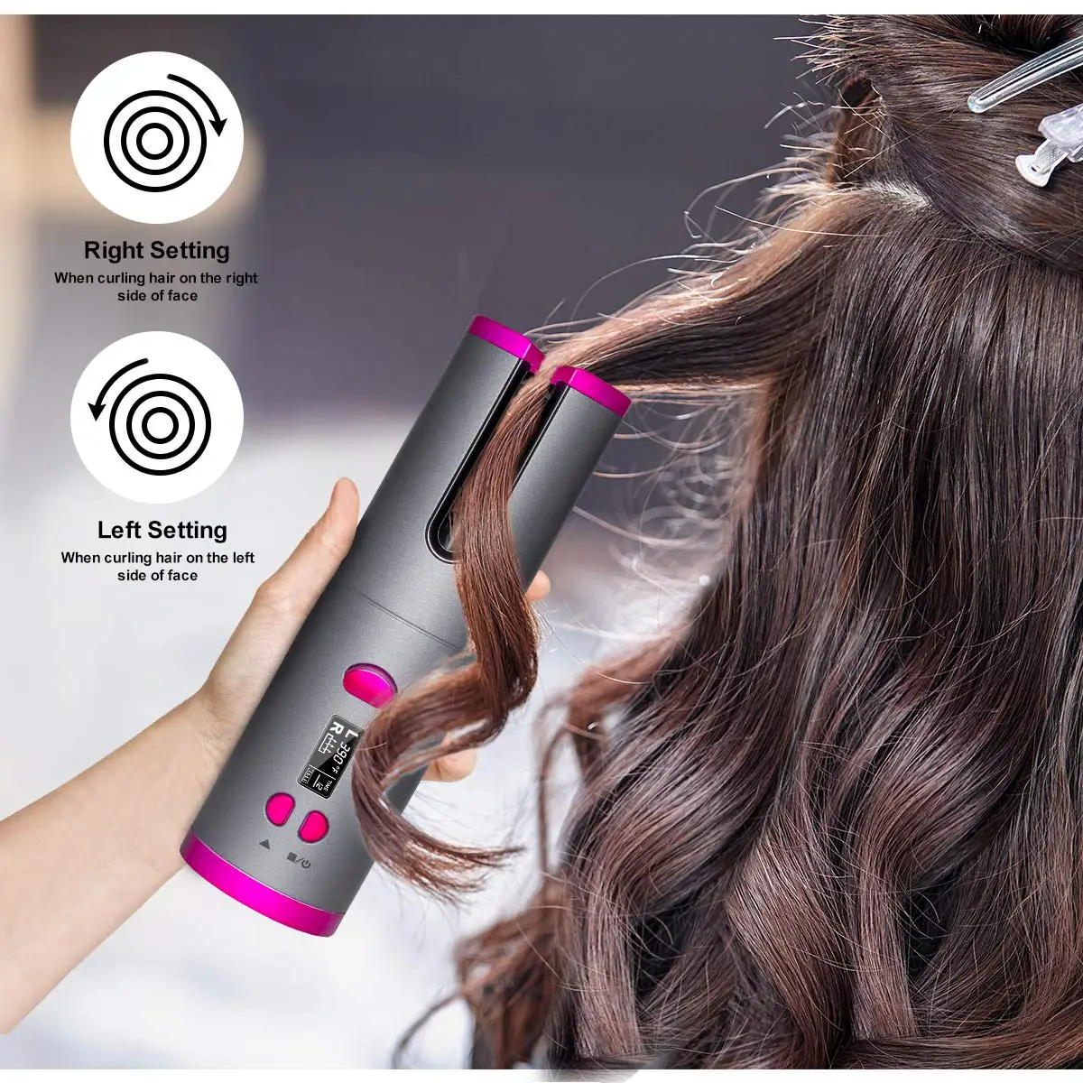 ondulação sem fio usb recarregável cabelo curlers