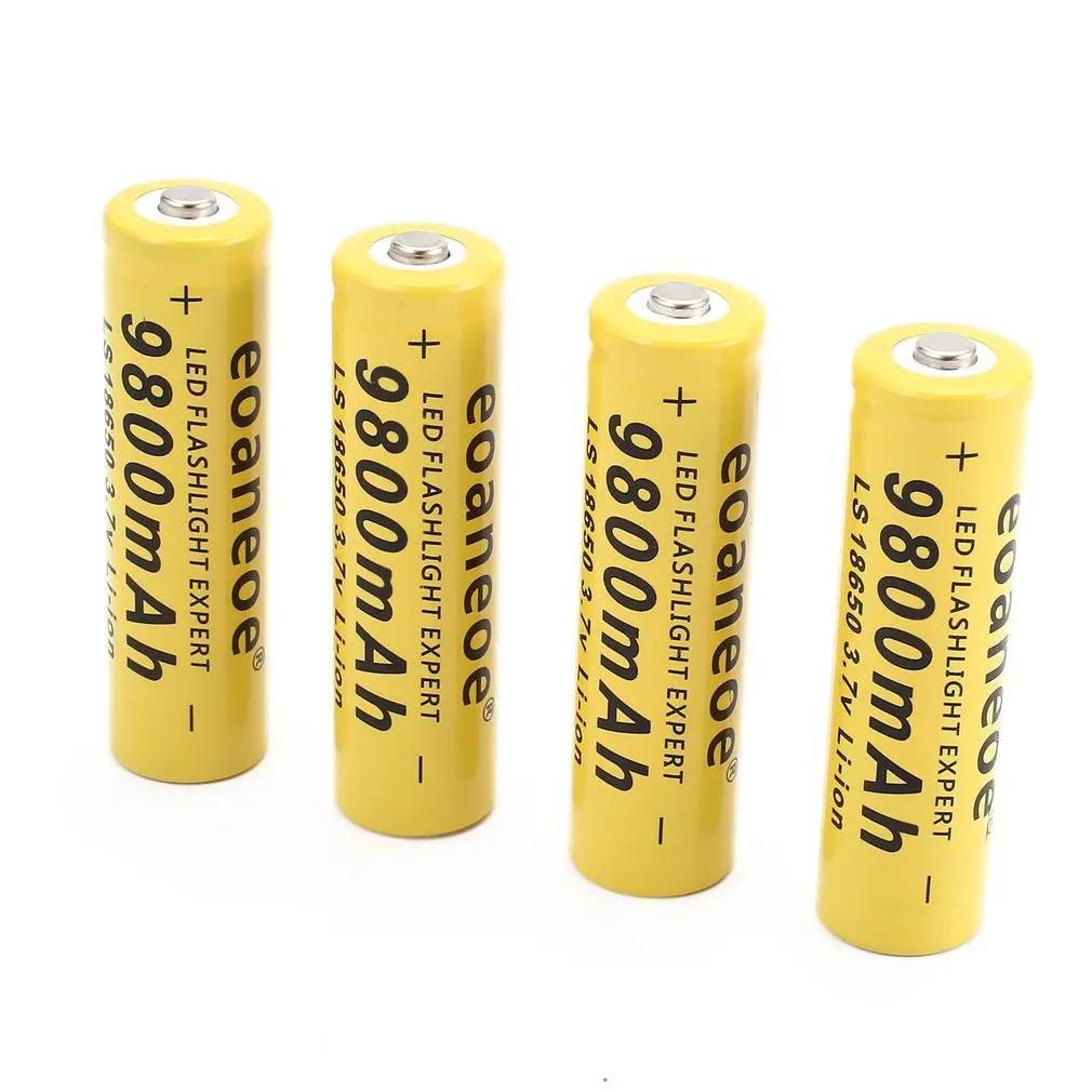 

For Flashlight 18650 4 Pieces Batteries 9800mAh Li-ion Rechargeable Battery