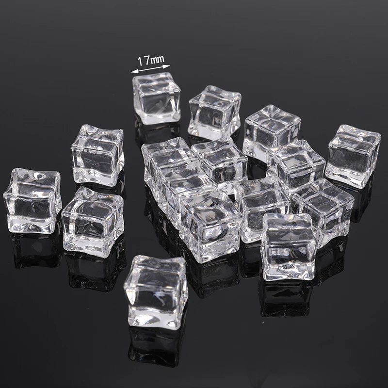 Food Photography Props 16Pcs Artificial Ice Cubes Home Kitchen Decor