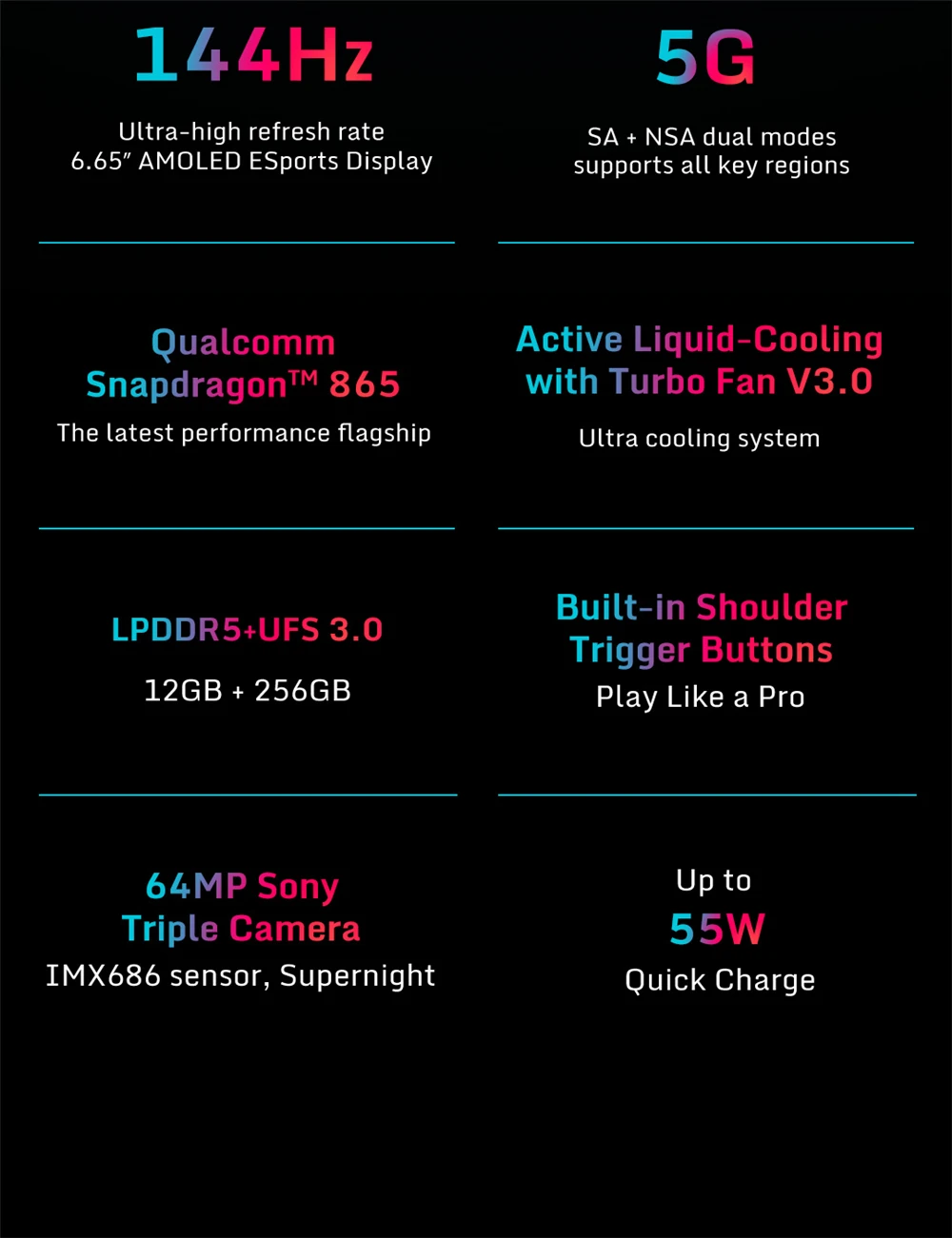 DHL Freeship Global Version Nubia Red Magic 5G Mobile Phone 6.65inch AMOLED NFC Snapdragon865 Smartphone 4500mAh 64MP Game Phone infinix upcoming mobile